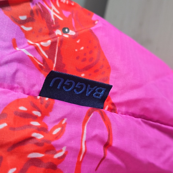 BAGGU Pink Lobster Reusable Tote - Picture 3 of 8